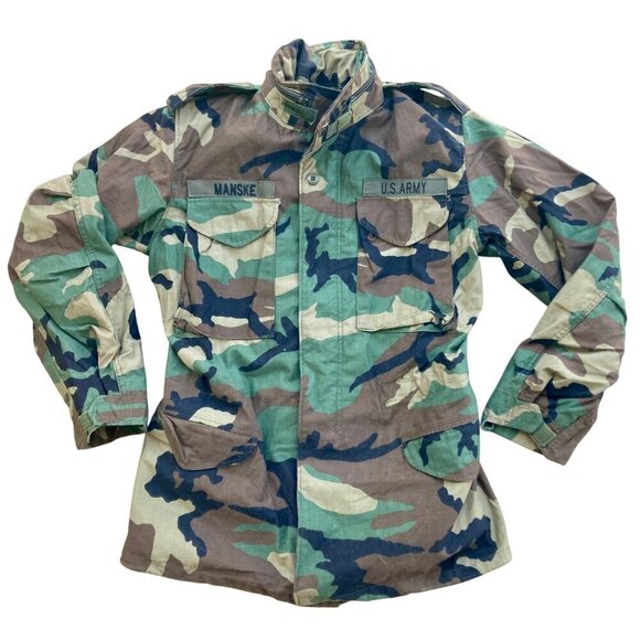 Other - US Army Cold Weather Field Jacket Small-Long Woodland Camo Coat M65 Camouflage